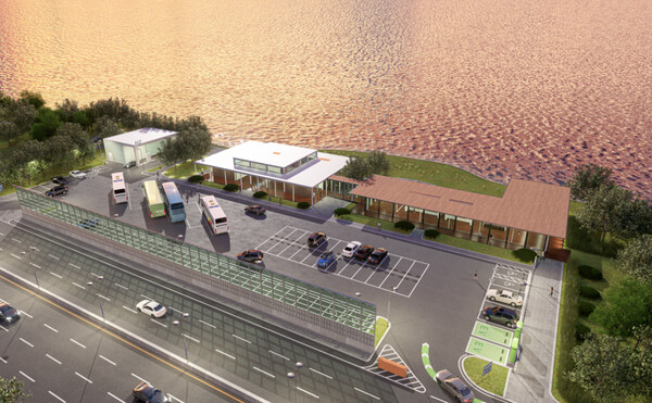 전기차 충전시설, 스마트 조명, 휴식공간을 갖춘 스마트 복합쉼터 콘셉트 (사진=국토교통부)