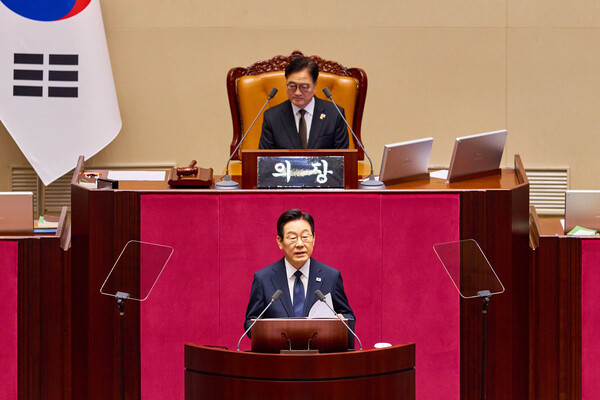 이재명 대통령이 지난 4일 국회 본회의장에서 2026년도 정부 예산안 시정연설을 하고 있다. (사진=대통령실)